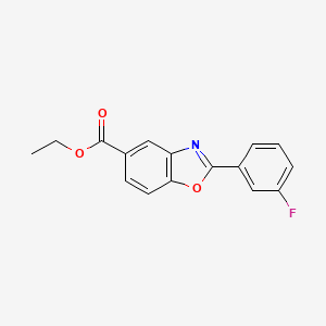 molecular formula C16H12FNO3 B11790433 Ethyl 2-(3-fluorophenyl)benzo[d]oxazole-5-carboxylate 