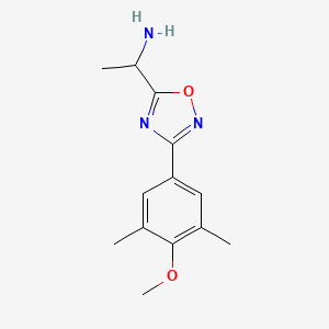 1-(3-(4-Methoxy-3,5-dimethylphenyl)-1,2,4-oxadiazol-5-yl)ethanamine