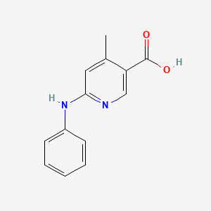 molecular formula C13H12N2O2 B11790471 4-Methyl-6-(phenylamino)nicotinic acid 