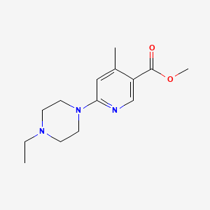 molecular formula C14H21N3O2 B11790475 Methyl 6-(4-ethylpiperazin-1-yl)-4-methylnicotinate 