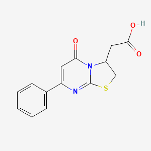 2-(5-Oxo-7-phenyl-3,5-dihydro-2H-thiazolo[3,2-a]pyrimidin-3-yl)acetic acid