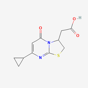 2-(7-Cyclopropyl-5-oxo-3,5-dihydro-2H-thiazolo[3,2-a]pyrimidin-3-yl)acetic acid