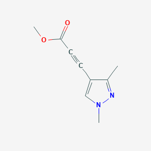 molecular formula C9H10N2O2 B11790562 Methyl 3-(1,3-dimethyl-1H-pyrazol-4-yl)propiolate 