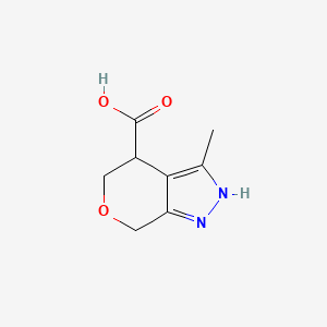 3-Methyl-1,4,5,7-tetrahydropyrano[3,4-c]pyrazole-4-carboxylic acid