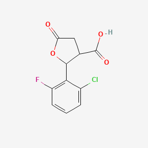 2-(2-Chloro-6-fluorophenyl)-5-oxotetrahydrofuran-3-carboxylic acid