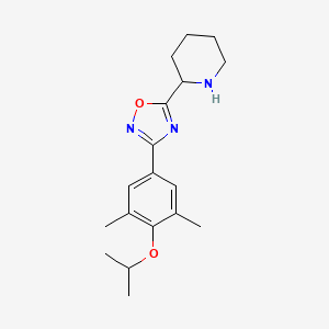 3-(4-Isopropoxy-3,5-dimethylphenyl)-5-(piperidin-2-yl)-1,2,4-oxadiazole