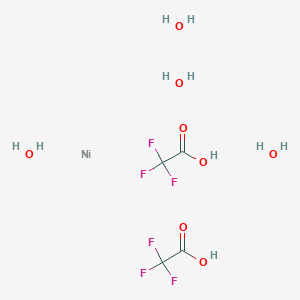 molecular formula C4H10F6NiO8 B1179065 Nickel; 2,2,2-trifluoroacetic acid; tetrahydrate CAS No. 151013-23-9