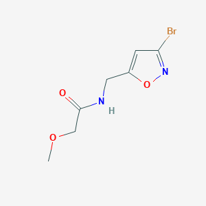 molecular formula C7H9BrN2O3 B11790672 N-((3-Bromoisoxazol-5-yl)methyl)-2-methoxyacetamide 