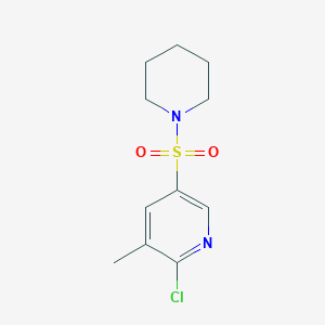 molecular formula C11H15ClN2O2S B11790718 2-Chloro-3-methyl-5-(piperidin-1-ylsulfonyl)pyridine 