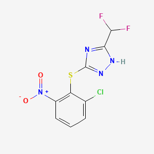 3-((2-Chloro-6-nitrophenyl)thio)-5-(difluoromethyl)-4H-1,2,4-triazole