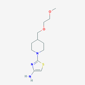 molecular formula C12H21N3O2S B11790746 2-(4-((2-Methoxyethoxy)methyl)piperidin-1-yl)thiazol-4-amine 