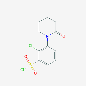 2-Chloro-3-(2-oxopiperidin-1-YL)benzene-1-sulfonyl chloride