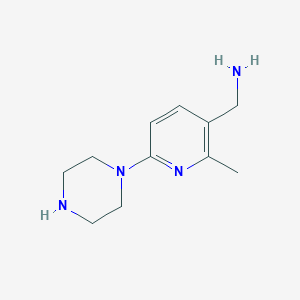 (2-Methyl-6-(piperazin-1-yl)pyridin-3-yl)methanamine