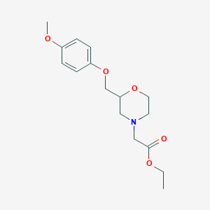 Ethyl 2-(2-((4-methoxyphenoxy)methyl)morpholino)acetate