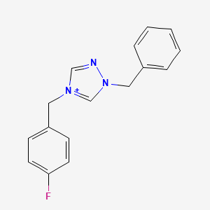 molecular formula C16H15FN3+ B1179087 1-benzyl-4-(4-fluorobenzyl)-1H-1,2,4-triazol-4-ium 