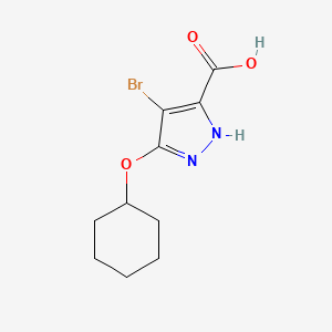 4-Bromo-5-(cyclohexyloxy)-1H-pyrazole-3-carboxylic acid