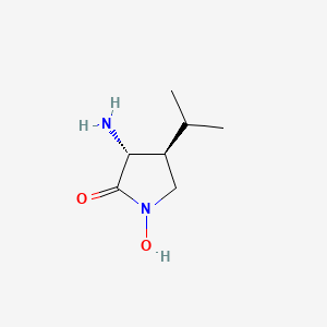 molecular formula C7H14N2O2 B1179088 (3R,4S)-3-Amino-1-hydroxy-4-isopropylpyrrolidin-2-one CAS No. 142229-26-3