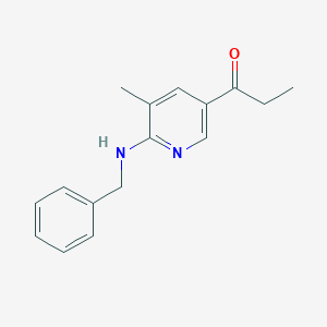 molecular formula C16H18N2O B11790884 1-(6-(Benzylamino)-5-methylpyridin-3-yl)propan-1-one 