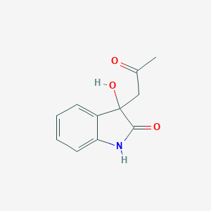 molecular formula C11H11NO3 B117909 3-Hydroxy-3-(2-oxopropyl)-1,3-dihydro-2H-indol-2-one CAS No. 33417-17-3