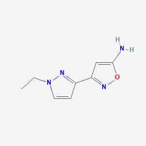 3-(1-Ethyl-1H-pyrazol-3-yl)isoxazol-5-amine