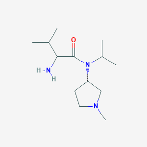 molecular formula C13H27N3O B11790911 2-amino-3-methyl-N-[(3S)-1-methylpyrrolidin-3-yl]-N-propan-2-ylbutanamide 