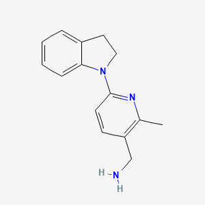 (6-(Indolin-1-yl)-2-methylpyridin-3-yl)methanamine