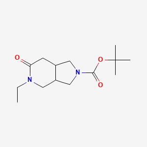 molecular formula C14H24N2O3 B11790935 tert-Butyl 5-ethyl-6-oxohexahydro-1H-pyrrolo[3,4-c]pyridine-2(3H)-carboxylate 