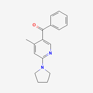 (4-Methyl-6-(pyrrolidin-1-yl)pyridin-3-yl)(phenyl)methanone