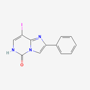 molecular formula C12H8IN3O B11790969 8-Iodo-2-phenylimidazo[1,2-C]pyrimidin-5(6H)-one 