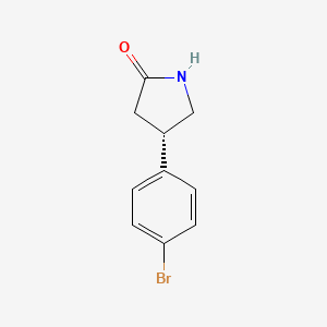 molecular formula C10H10BrNO B11790972 (S)-4-(4-Bromophenyl)pyrrolidin-2-one 