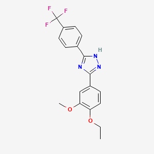 5-(4-Ethoxy-3-methoxyphenyl)-3-(4-(trifluoromethyl)phenyl)-1H-1,2,4-triazole