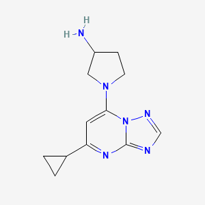 1-(5-Cyclopropyl-[1,2,4]triazolo[1,5-a]pyrimidin-7-yl)pyrrolidin-3-amine