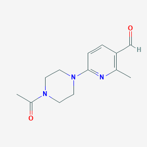 molecular formula C13H17N3O2 B11791087 6-(4-Acetylpiperazin-1-yl)-2-methylnicotinaldehyde 