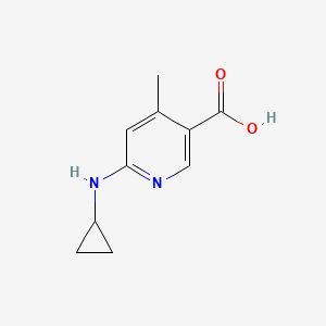 molecular formula C10H12N2O2 B11791092 6-(Cyclopropylamino)-4-methylnicotinic acid 