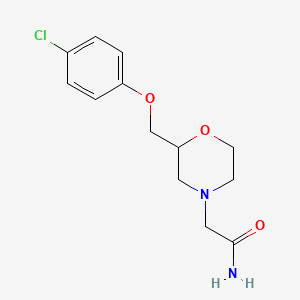 2-(2-((4-Chlorophenoxy)methyl)morpholino)acetamide