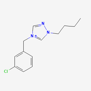 molecular formula C13H17ClN3+ B1179112 1-butyl-4-(3-chlorobenzyl)-1H-1,2,4-triazol-4-ium 