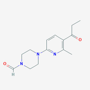 4-(6-Methyl-5-propionylpyridin-2-yl)piperazine-1-carbaldehyde