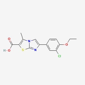 6-(3-Chloro-4-ethoxyphenyl)-3-methylimidazo[2,1-b]thiazole-2-carboxylic acid