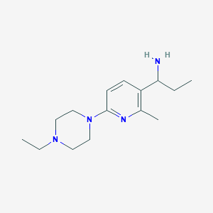 molecular formula C15H26N4 B11791211 1-(6-(4-Ethylpiperazin-1-yl)-2-methylpyridin-3-yl)propan-1-amine 