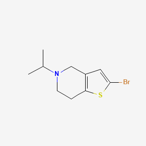 molecular formula C10H14BrNS B11791268 2-Bromo-5-isopropyl-4,5,6,7-tetrahydrothieno[3,2-c]pyridine 