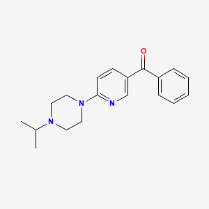 molecular formula C19H23N3O B11791305 (6-(4-Isopropylpiperazin-1-yl)pyridin-3-yl)(phenyl)methanone 