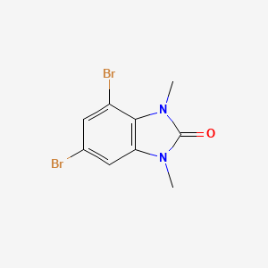 molecular formula C9H8Br2N2O B11791353 4,6-Dibromo-1,3-dimethyl-1H-benzo[d]imidazol-2(3H)-one 