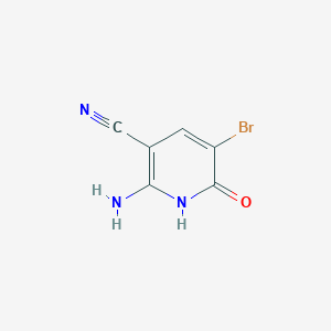 molecular formula C6H4BrN3O B11791359 2-Amino-5-bromo-6-oxo-1,6-dihydropyridine-3-carbonitrile 