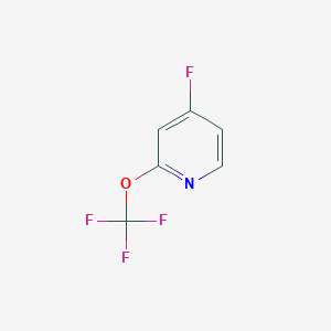 molecular formula C6H3F4NO B11791378 4-Fluoro-2-(trifluoromethoxy)pyridine 