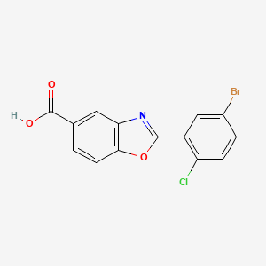 2-(5-Bromo-2-chlorophenyl)benzo[d]oxazole-5-carboxylic acid