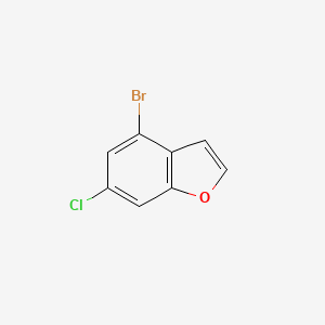 molecular formula C8H4BrClO B11791447 4-Bromo-6-chlorobenzofuran 