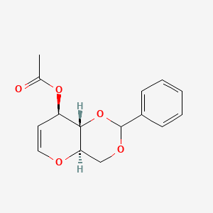 molecular formula C15H16O5 B11791493 3-O-Acetyl-4,6-O-benzylidene-D-glucal CAS No. 14125-71-4