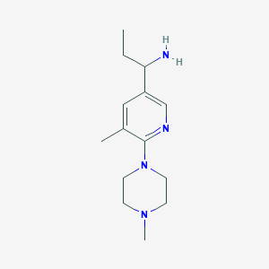 1-(5-Methyl-6-(4-methylpiperazin-1-yl)pyridin-3-yl)propan-1-amine