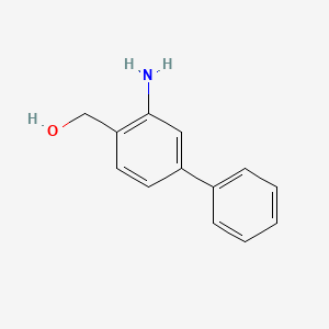 molecular formula C13H13NO B11791579 (3-Amino-[1,1'-biphenyl]-4-yl)methanol 