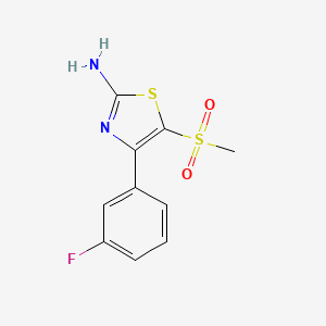 4-(3-Fluorophenyl)-5-(methylsulfonyl)thiazol-2-amine